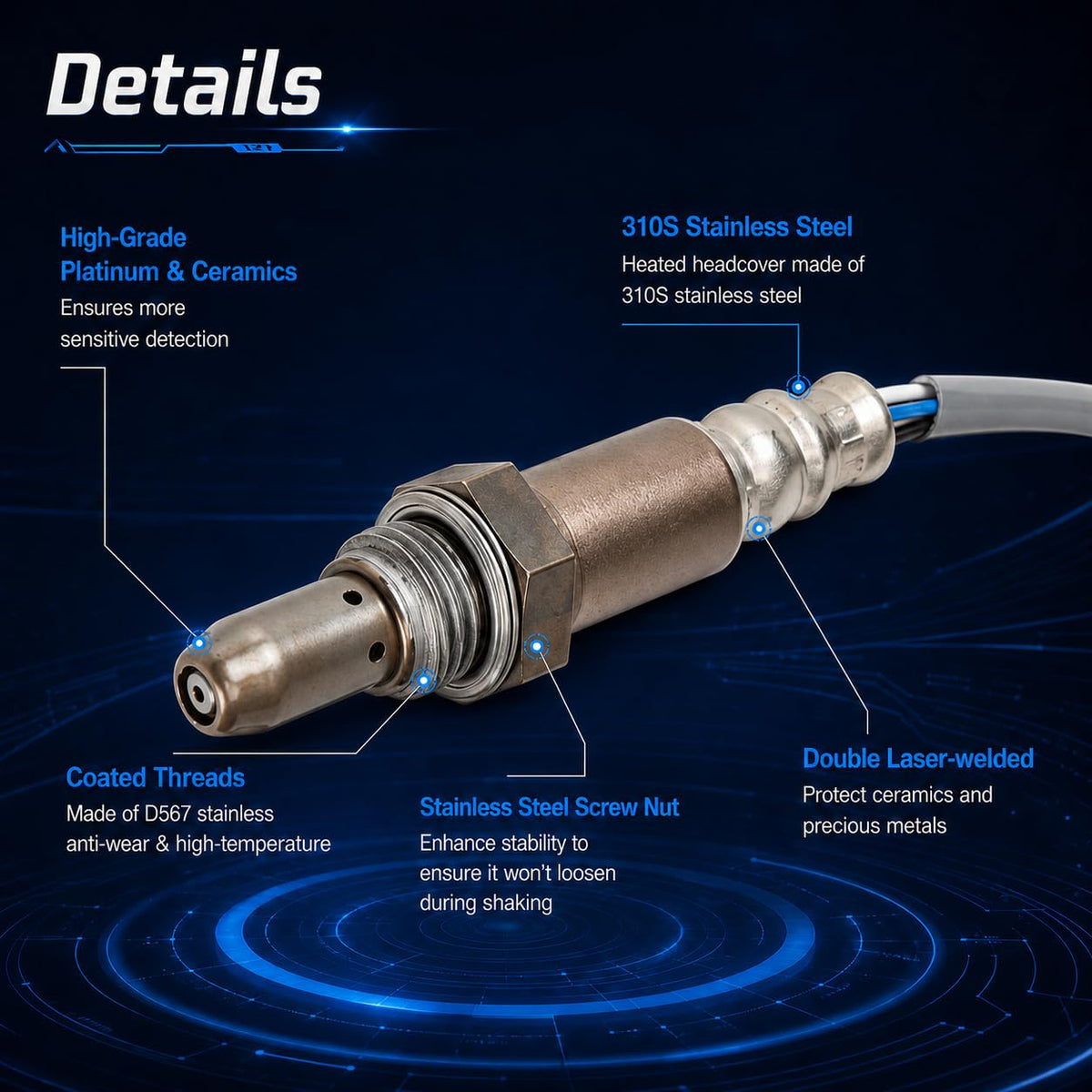2Pcs Oxygen O2 Sensor Upstream Downstream Fit for Nissan Altima