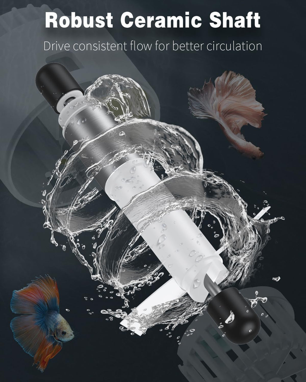 Wave Maker for Aquarium, 800 GPH 3W Aquarium Powerhead, Quiet Submersible Wavemaker for Fish Tanks up to 50 Gallons