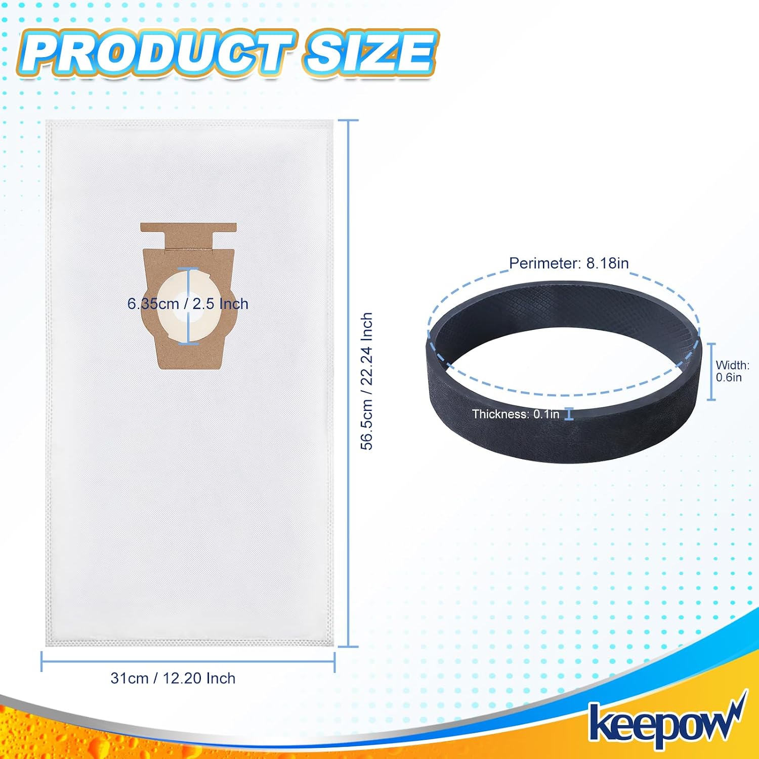 Vacuum Bags for Kirby Sentria, F Style Vacuum Cleaner Bags | for Kirby Avalir 2, Ultimate G, Diamond Edition, G