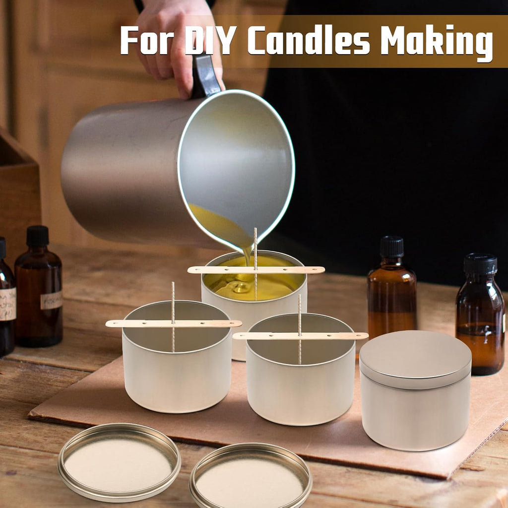 24-Pack 8oz Candle Tins with Lids, Metal Candle Jars for Candle Making, Empty Containers Vessels Bulk for Small