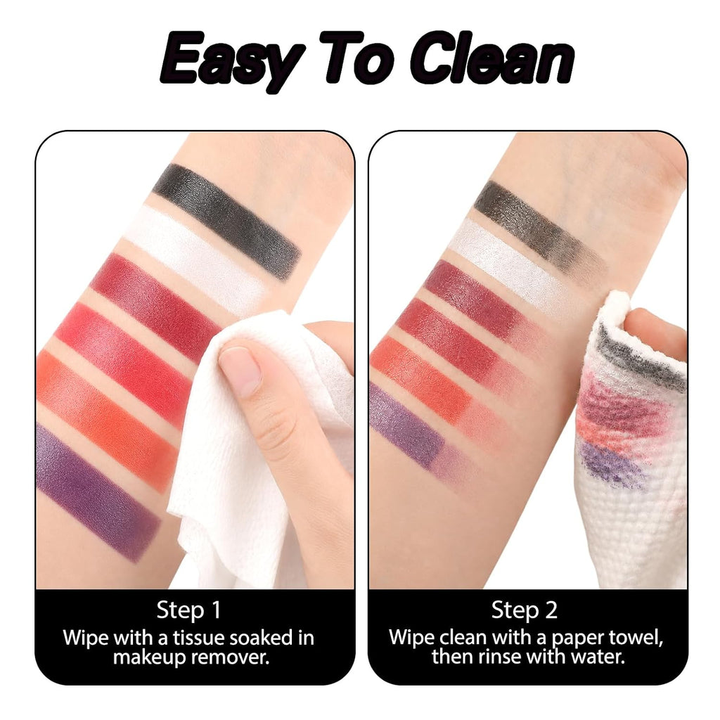 Halloween Bright Red Lipstick,Cream Matte Lipstick Face Paint Stick