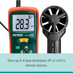 Extech AN100 CFM/CMM Mini Thermo-Anemometer, Air Flow and Velocity