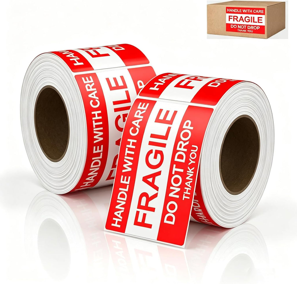 4" X 6" Fragile Stickers for Shipping &Moving, 2 Rolls Fragile Labels