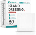 50 Count Island Dressing Bordered Gauze 4" x 4", Gauze Pads Individually Wrapped, Non-Stick Pad in Center with