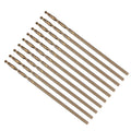 METALLIXITY Micro Drill Bit #60 10Pcs 4341 HSS Small Bits 118° Gold Finish