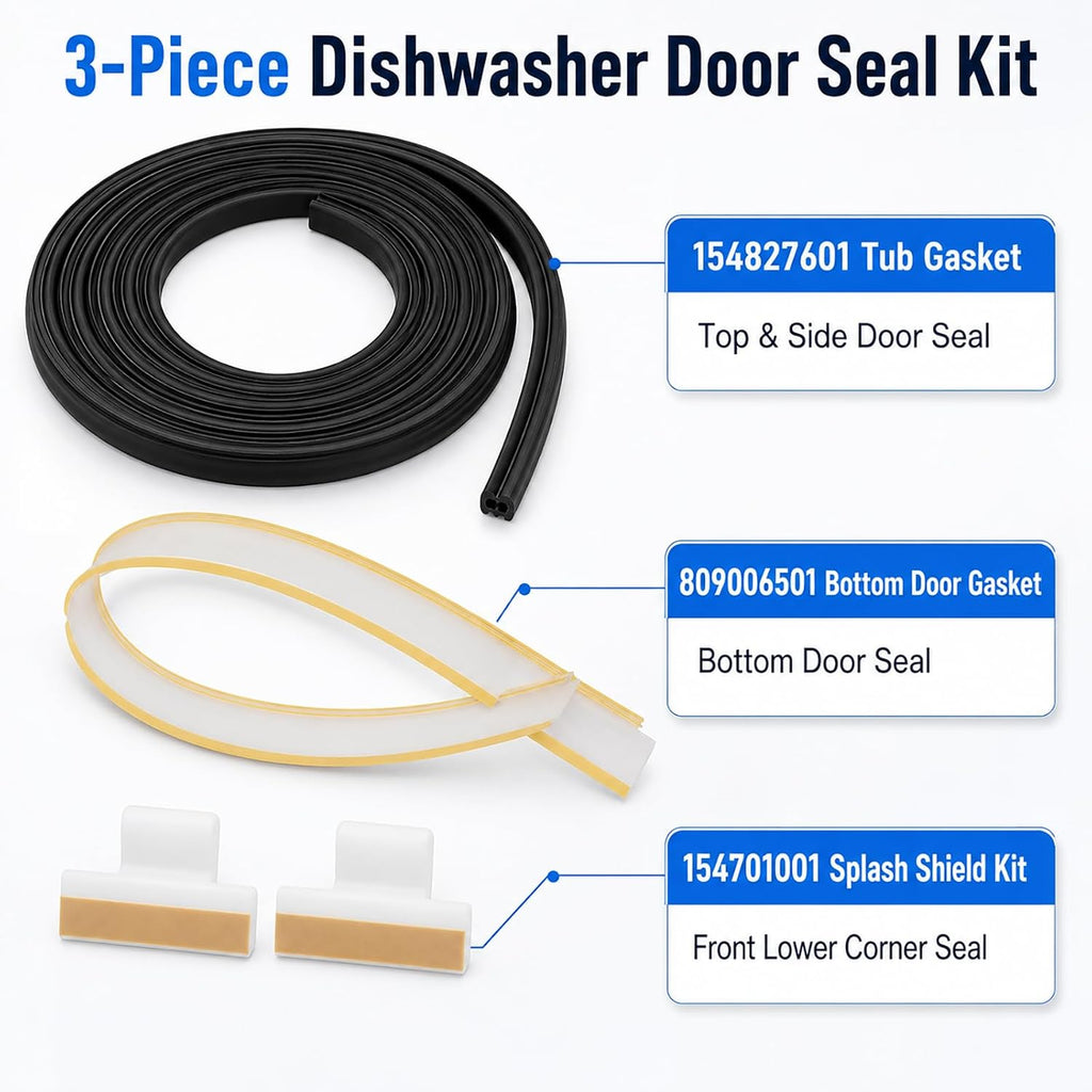 154827601 Dishwasher Door Seal Kit, 809006501, for Frigidaire