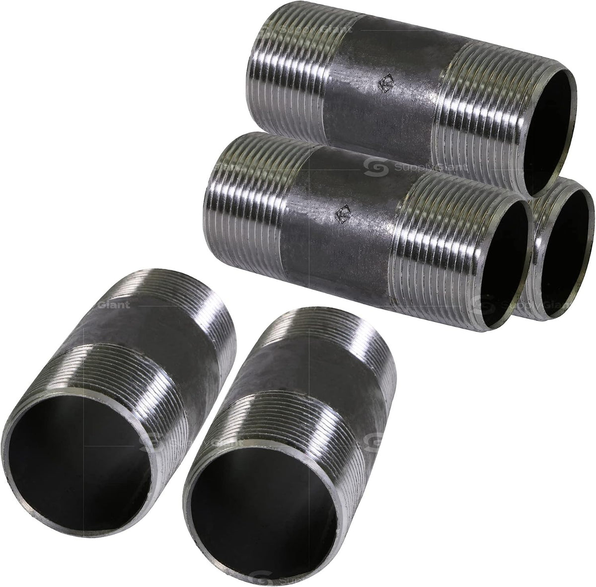 Everflow Supplies NPBL2055-5 Black Nipple Pipe
