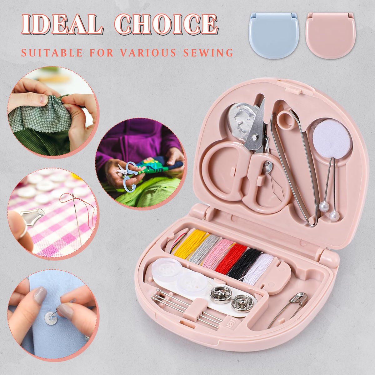 30 Pieces Mini Travel Sewing Kit Basic Portable Emergency Sewing