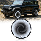 15 Inch Aero Disc Universal Full Coverage Hubcaps, Black Cloud Flow