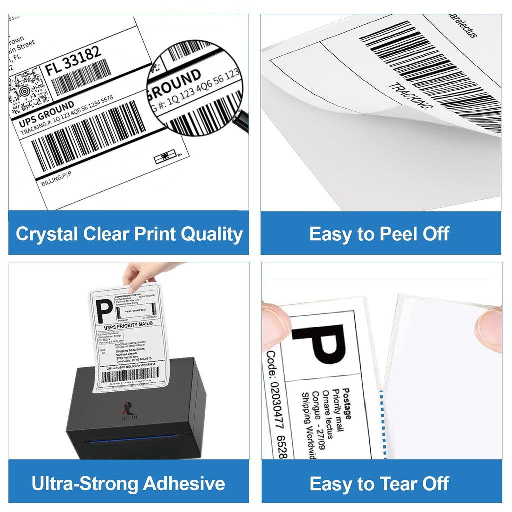4000 4x6 Thermal Labels 1000/Stack, Commercial Grade