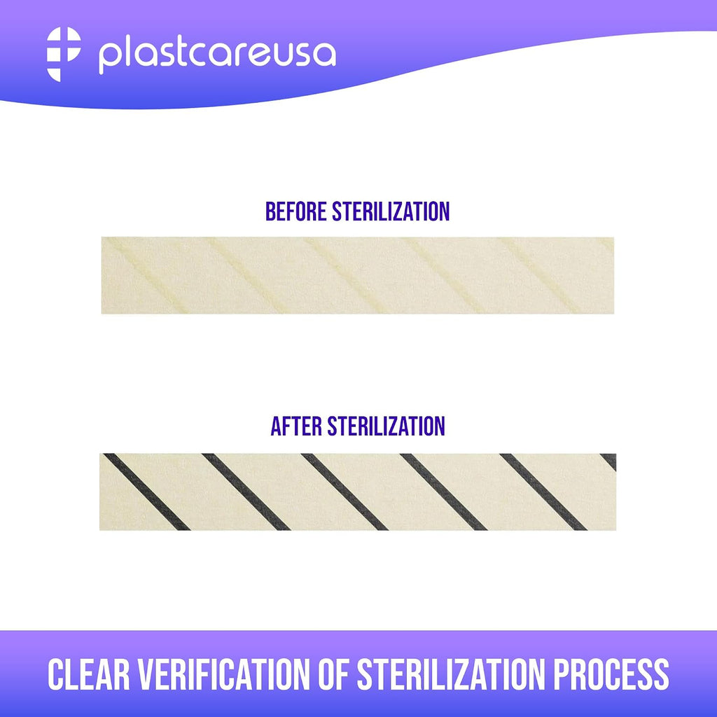 Autoclave Sterilization Tape (2-Pack, 1" x 60 Yards) - Dental, Medical, and Sterilizer Safe Adhesive Tape for Steam &