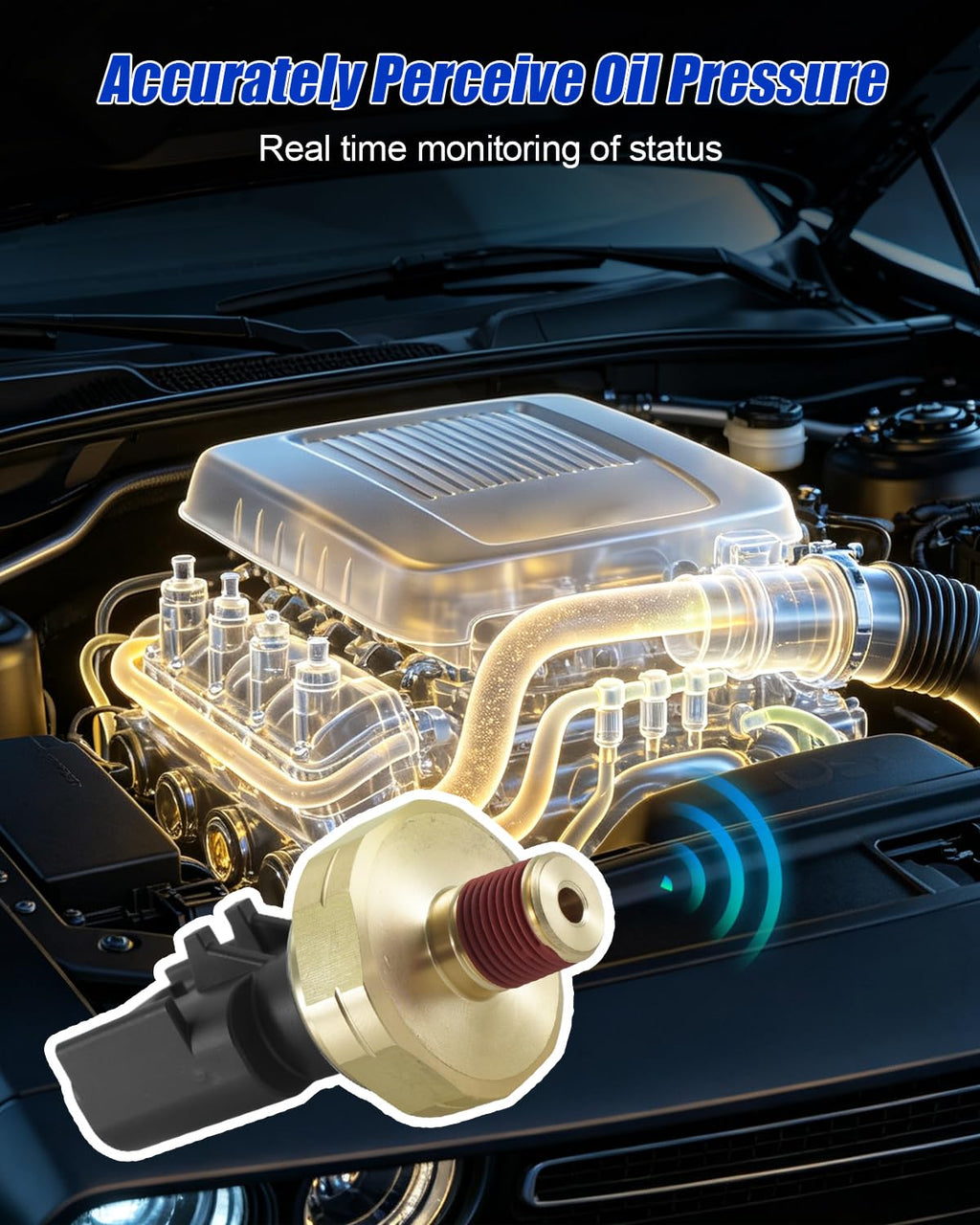 68295556AA Oil Pressure Sensor and Socket Replace 926-337 PS674
