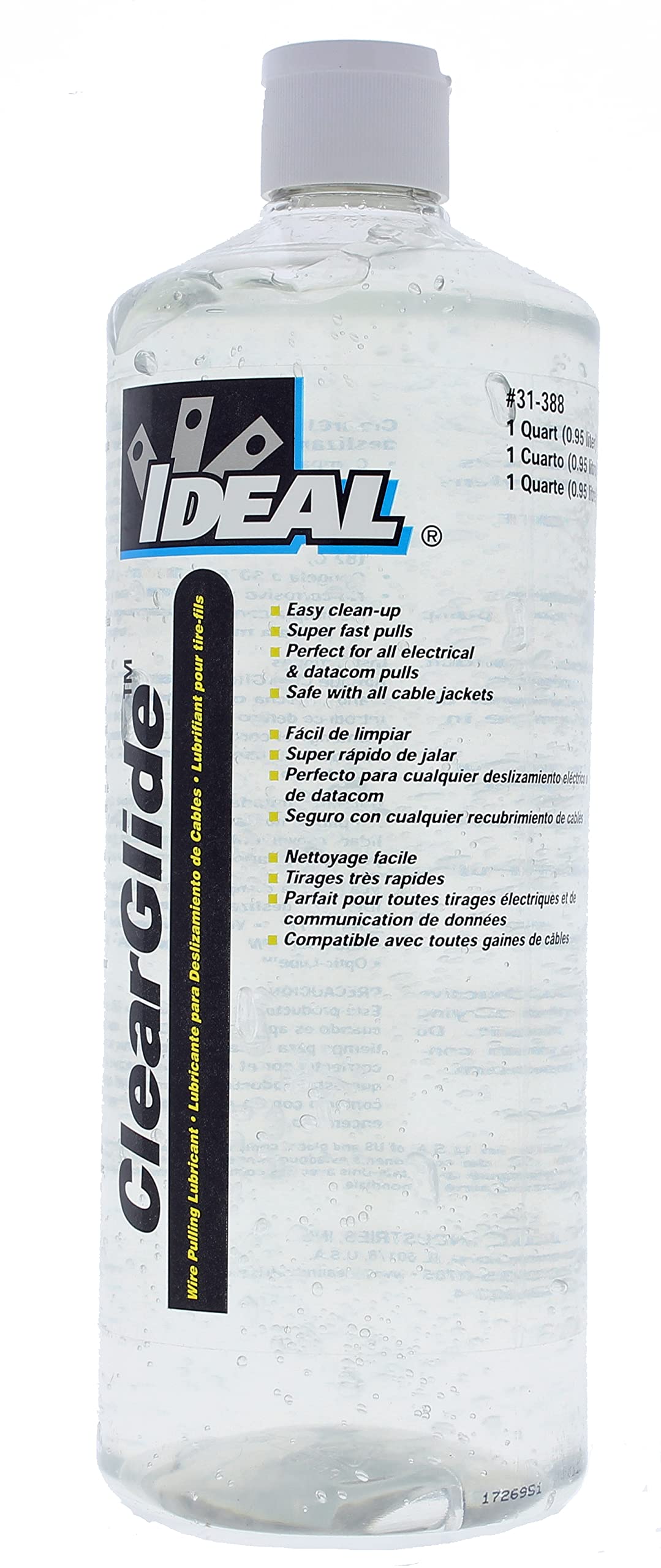Ideal Electrical Clearglide Pulling Lubricant, 31-388, 1-Qt.