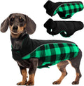 Dog Winter Coat, Reversible Waterproof Dog Jacket with Reflective Strip, Warm Dogs Fleece Vest Adjustable Doggy Cold