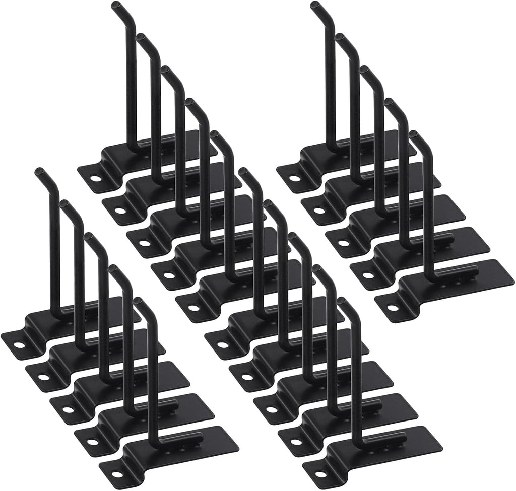 20Pcs 4 Inch Heavy Duty Slatwall Hooks Assortment Kit, Slatwall Accessories Slatwall Panel Hooks Garage Organization