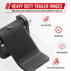 Greaseable Weld-On Trailer Hinges 8Pcs Strap Style Short Leaf Gate Hinges
