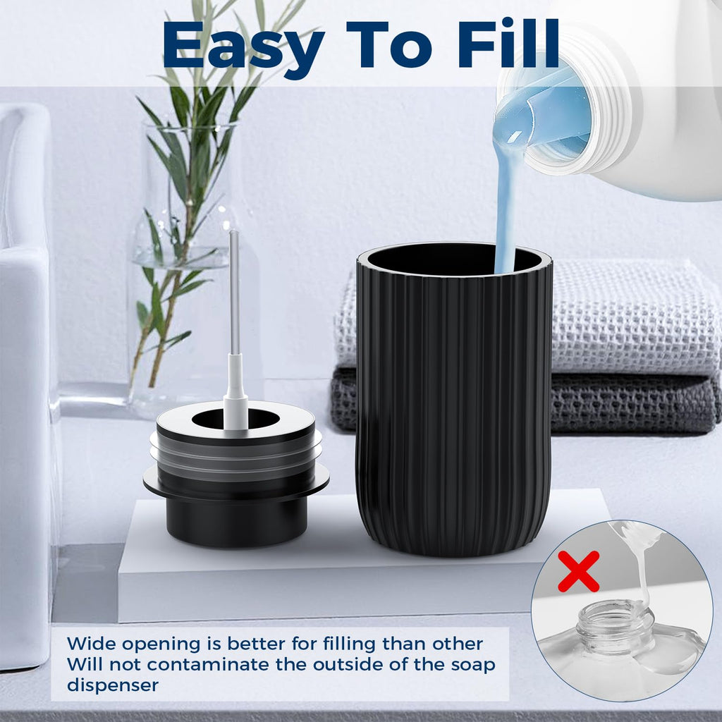 Ceramic Foaming Hand Soap Dispenser, 12 oz Bathroom Soap Dispensers 2Pack