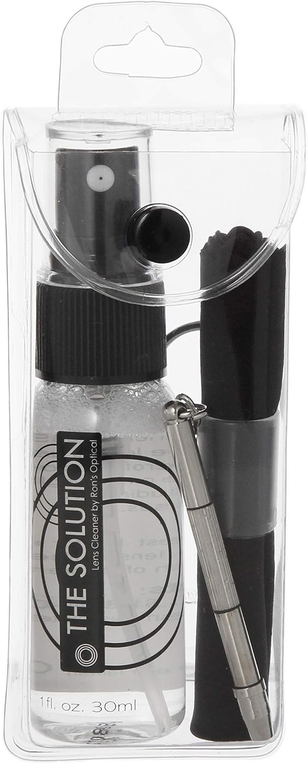 The Solution Lens Cleaner & Repair Kit | 1oz Alcohol Free Eyeglass Lens Cleaning Spray, Microfiber Cleaning Cloth &