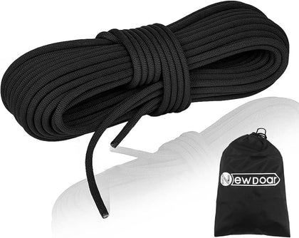 Static Climbing Rope - 8mm (5/16c) / 10mm (3/8”) Double Braid Accessory Cord for Rock,Hauling, Prusik, Survival
