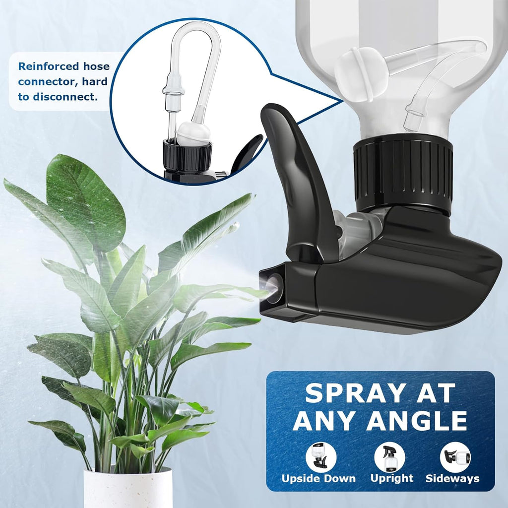 300mL (10oz) 360° Spray Bottles, 2-Pack — Adjustable Nozzle, Leak-Resistant spray bottles for Cleaning, Plants, Hair