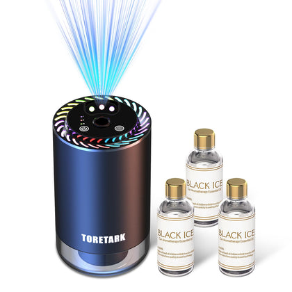 Smart Car Air Freshener & 150ml Car Diffuser Oil Refill（Black Ice）