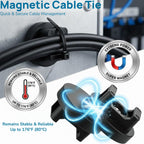 ZyCooom 225-Pc Magnetic Cable Ties Set,Magnetic Zip Tie Mounts & Cable Ties