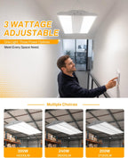 High Bay LED Shop Lights 4 Pack, Switchable 300W/240W/200W & 4000K/5000K