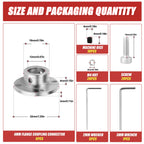 QCQIANG 5PCS 12mm Flange Coupling, Motor Shaft Coupler, Flanged Shaft Mount, for DIY Handmade Model