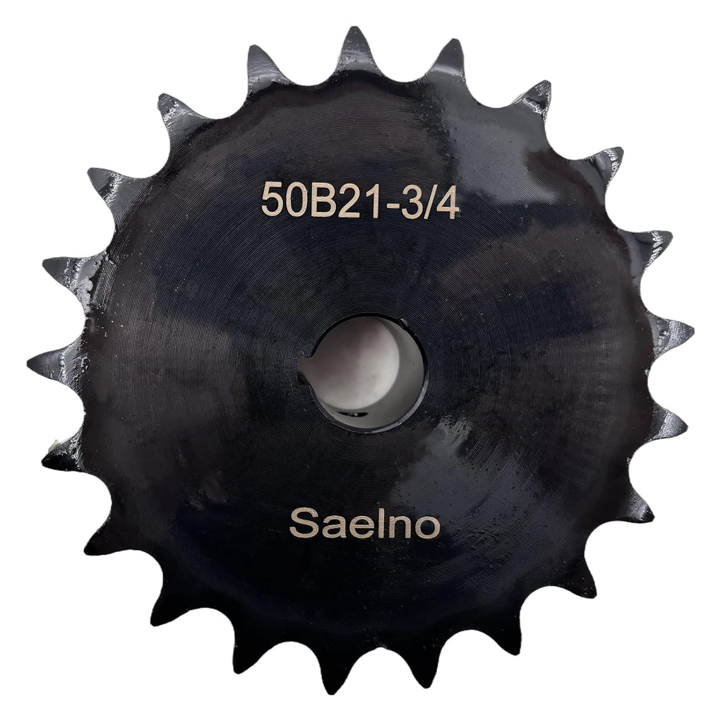 #50 Roller Chain Sprocket Type B 3/4 inch Bore 21 Tooth, Hardened Antirust 1045 Steel Drive Sprockets 50B21-3/4
