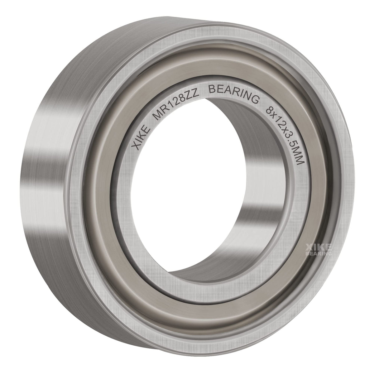 XIKE 10 Pcs MR128ZZ Bearings 8x12x3.5mm, Double Shield Seals Metal.