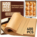 400PCS Parchment Paper Baking Sheets, 9"x13" Unbleached Precut Quarter Parchment Paper for Baking, Non-Stick Baking