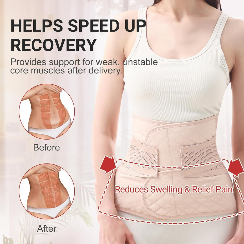 Postpartum Belly Band Wrap: Adjustable Support Abdominal Binder
