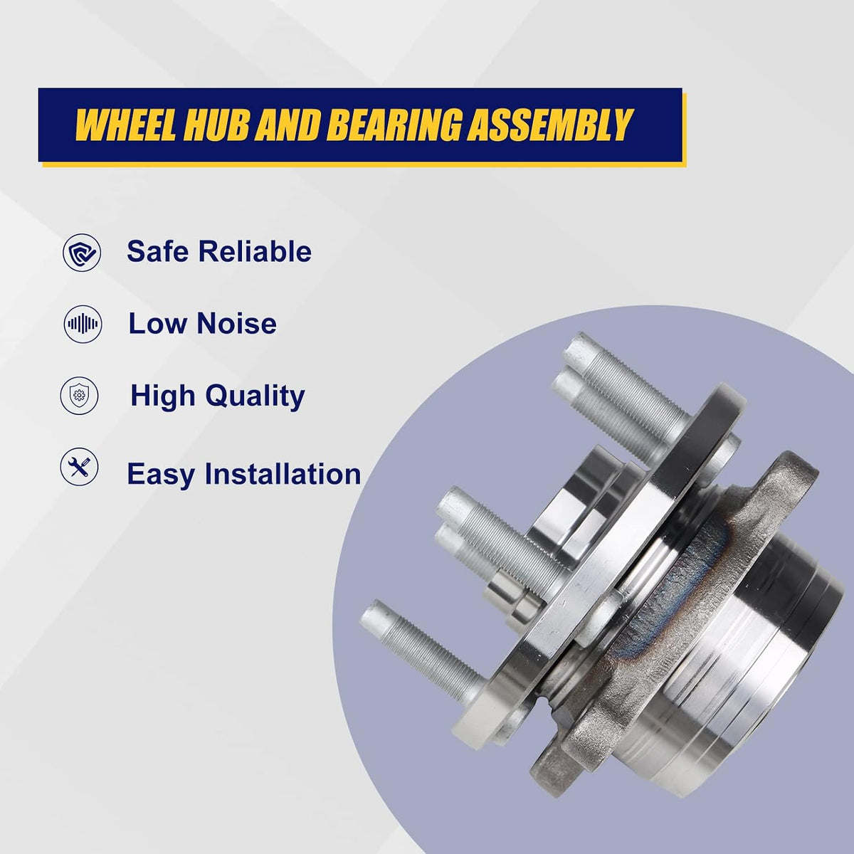 KUSATEC 512460 Front/Rear Wheel Bearing and Hub Assembly