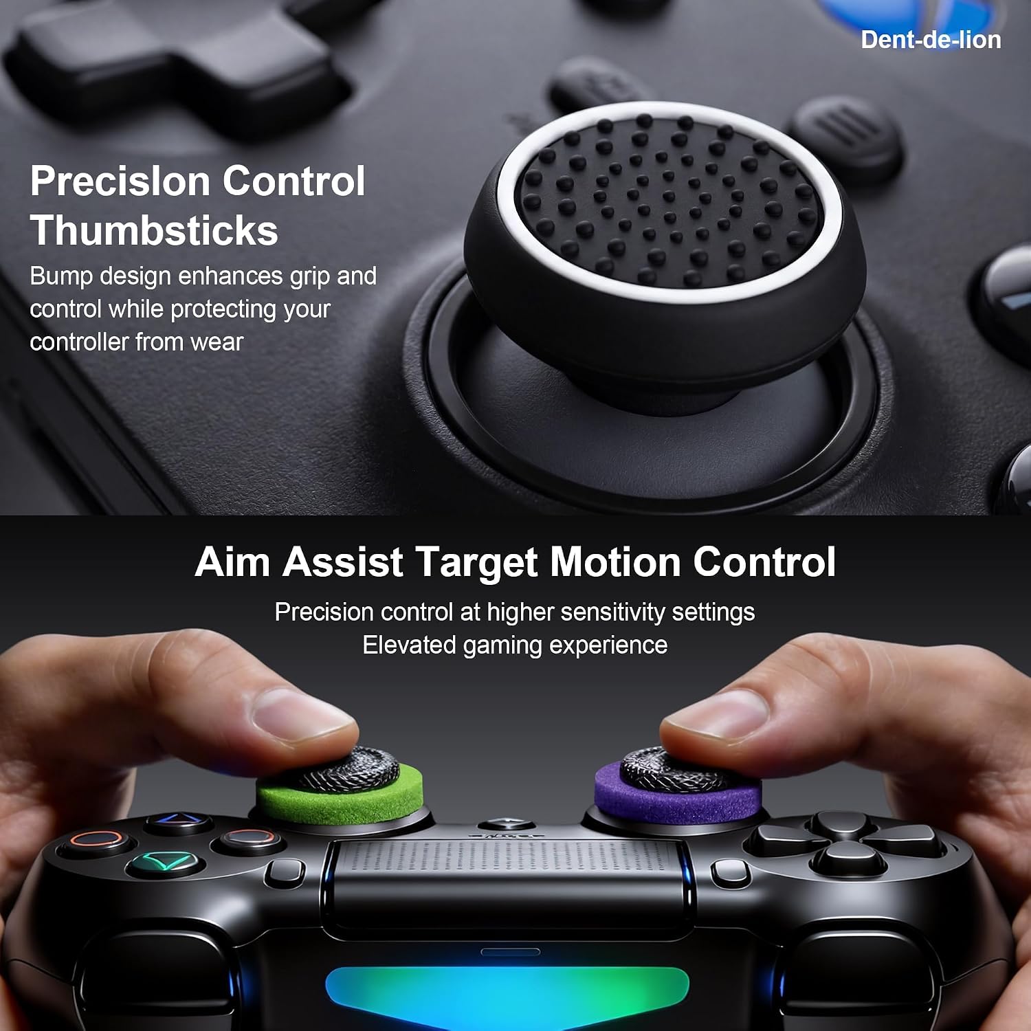 2-in-1 Solid Wood Headset Stand with Dual Game Controller Holder | Gaming Headphone Stand with Storage Base, 6