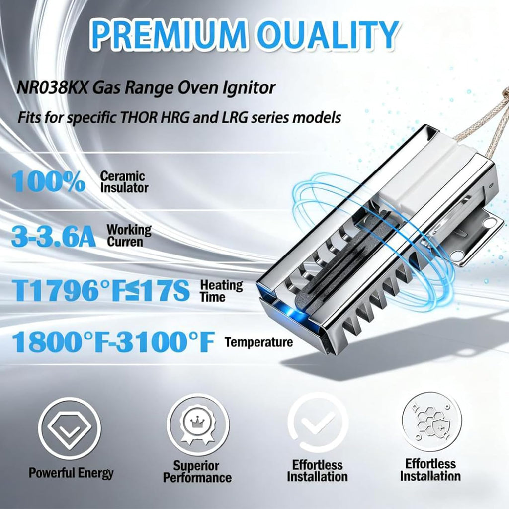 2026 New Upgraded NR038KX Gas Range Oven Ignitor Fits for Thor