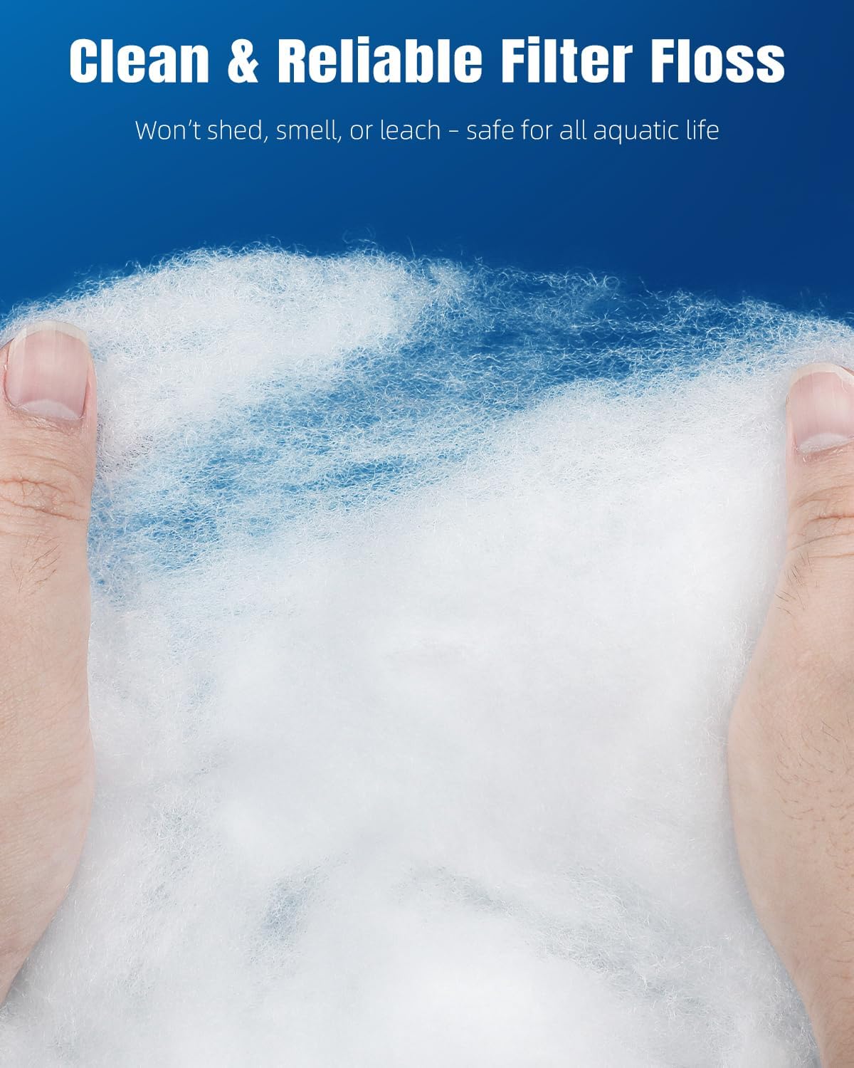 Filter Floss for Fish Tank, Aquarium Filter Media, Aquarium Filter Floss, Polyester Filter Cotton for Freshwater &