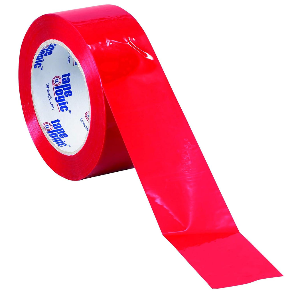 Tape Logic 2 Inch x 55 Yard 2.2 Mil Red, Heavy Duty Colored Packing Tape, 18 Pack, Perfect for Packing, Shipping