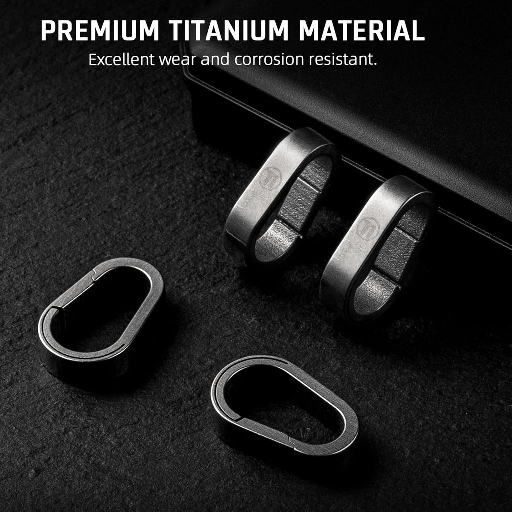 Titanium Key Ring Clip, Small Carabiner Keychain,Mini Snap Keyring