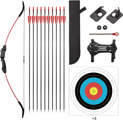Bow and Arrow Set for Kids, Archery Beginner Gift with 10 Arrows | with 10 Arrows, 5 Target Face, Ideal for Kids
