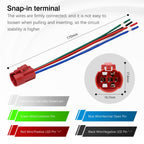1 Pcs 16mm Latching Push Button Switch (White Light)