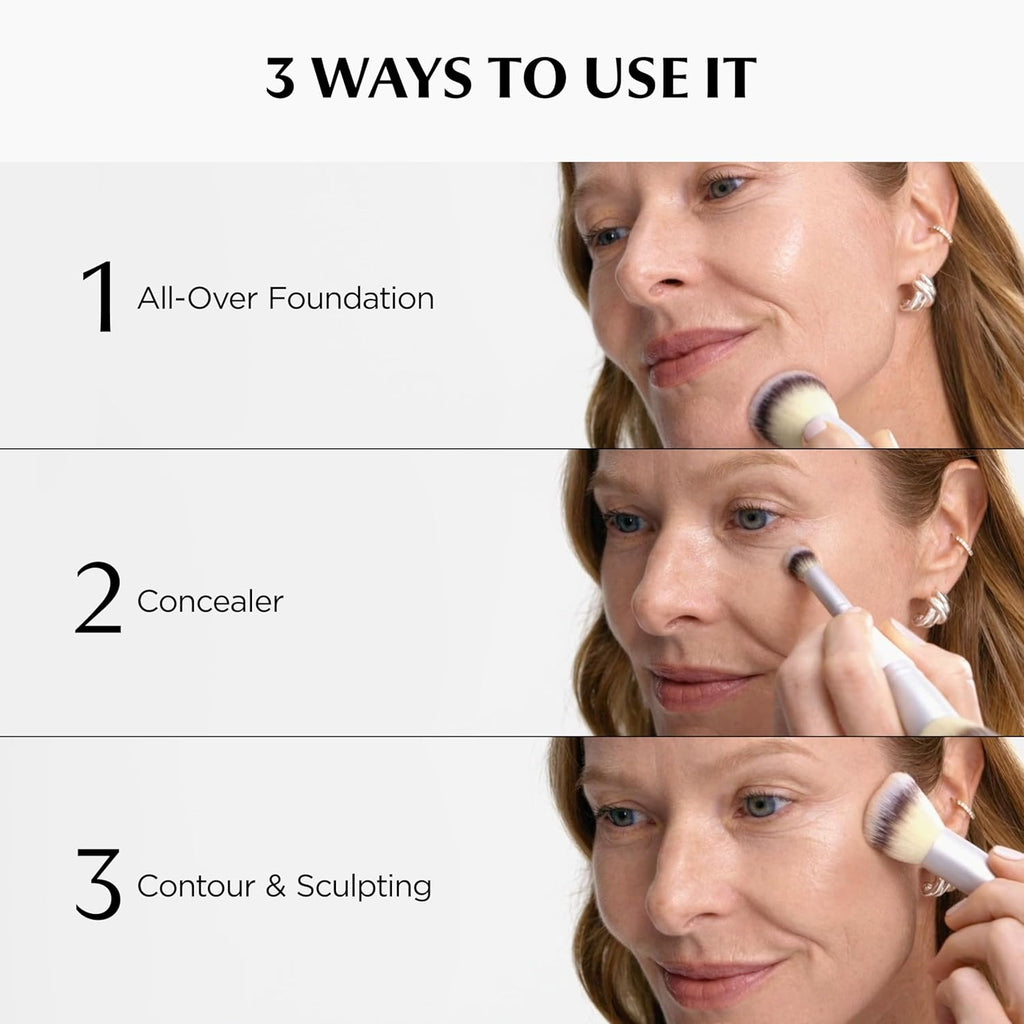 Heavenly Luxe Complexion Perfection Brush #7 - Dual-Ended Premium Makeup Brush for Foundation Concealer & Contour