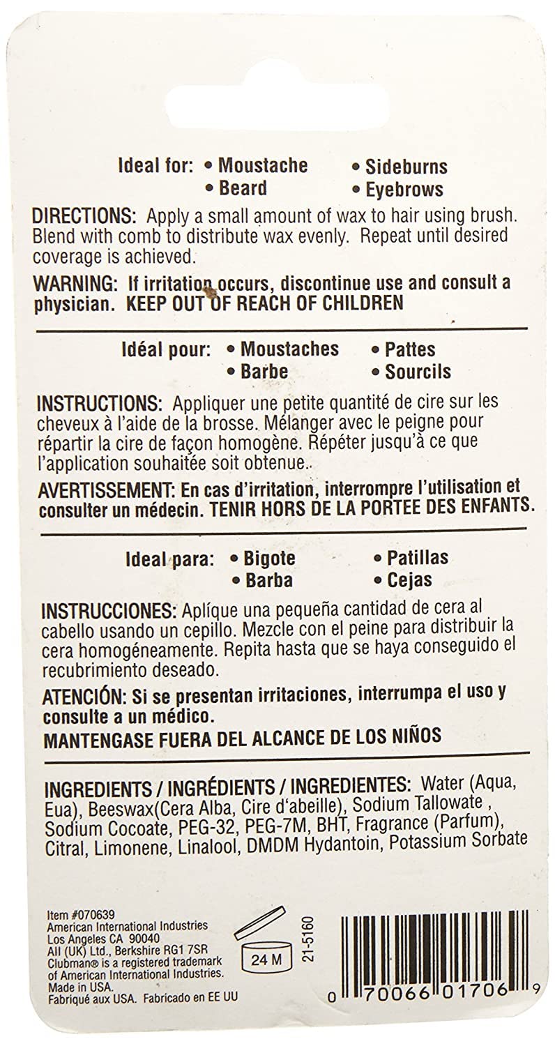 Moustache Wax Neutral 0.50 oz (Pack of 5)