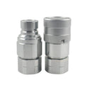 ISO16028 3/8'' Flat Face Hydraulic Quick Connect Coupling/Coupler Set W/Red Dust Cap 3/8'' NPT Thread