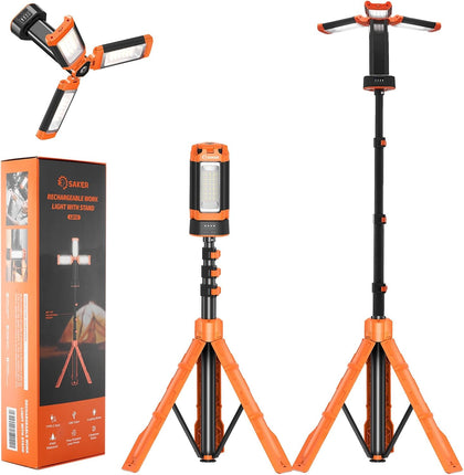 Portable Camping Light with Stand 12000mAh 73.2" Work Light LD10 | 3200 Lumen,with Bag, Adjustable
