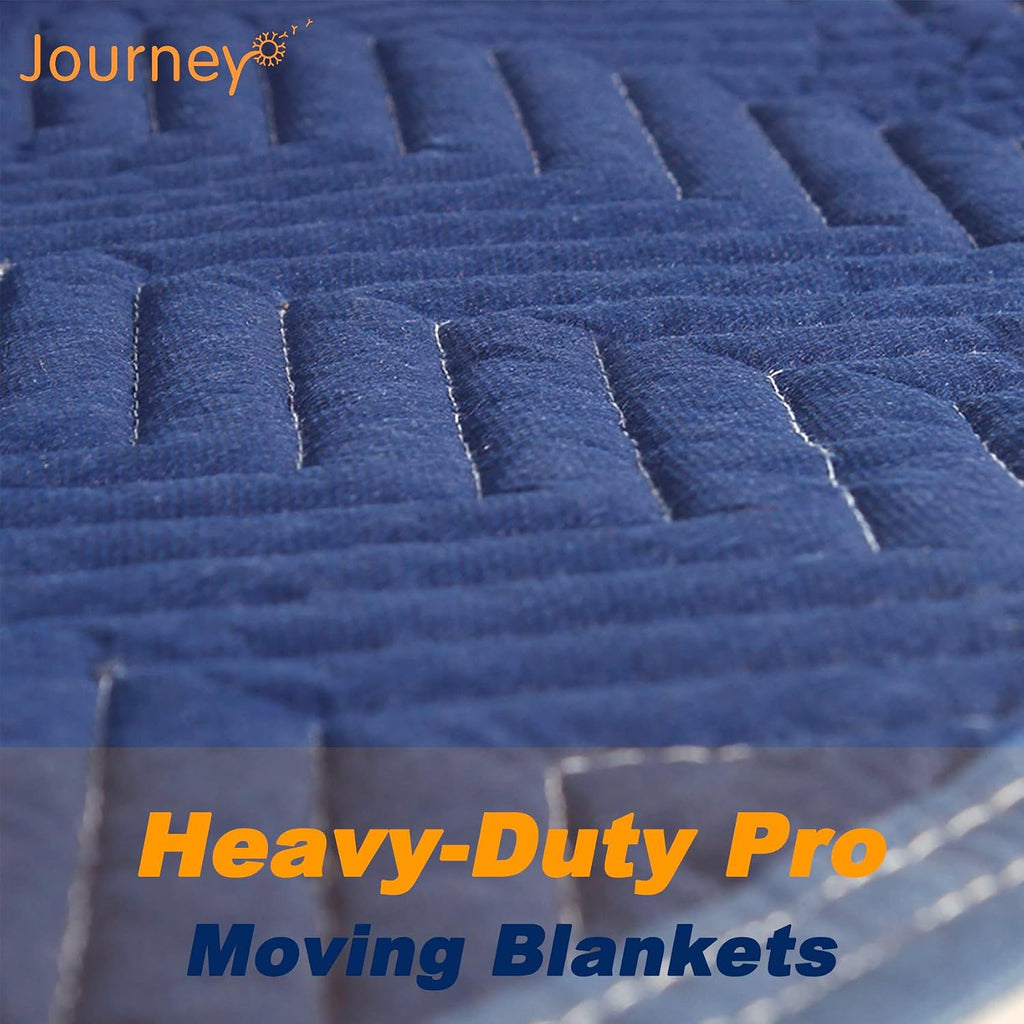 Padded Moving & Packing Blankets-Heavy Duty Pro - 80" x 72" (90lb/dz Weight) - Furniture Shipping Pads for Moving and