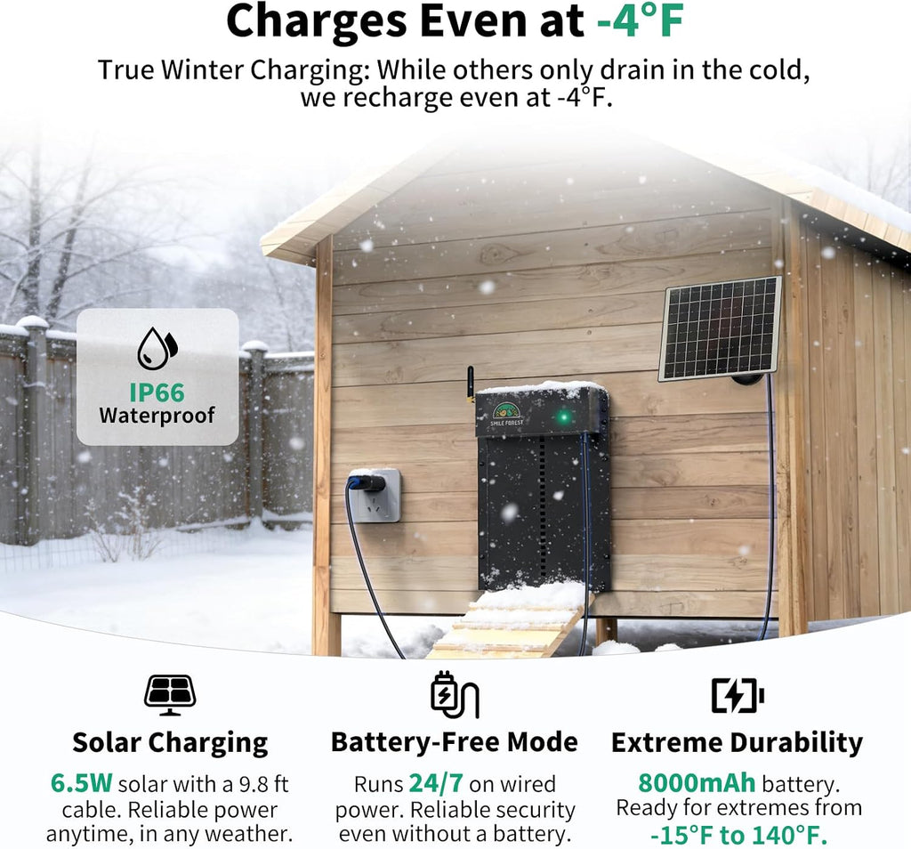 WiFi APP Controlled Smart Automatic Chicken Coop Door Opener Solar Powered