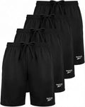 4 Pack Boys' Dry Fit Athletic Shorts Teens Kids Running Gym Pockets | Available In US Sizes 6 To 16, Basketball