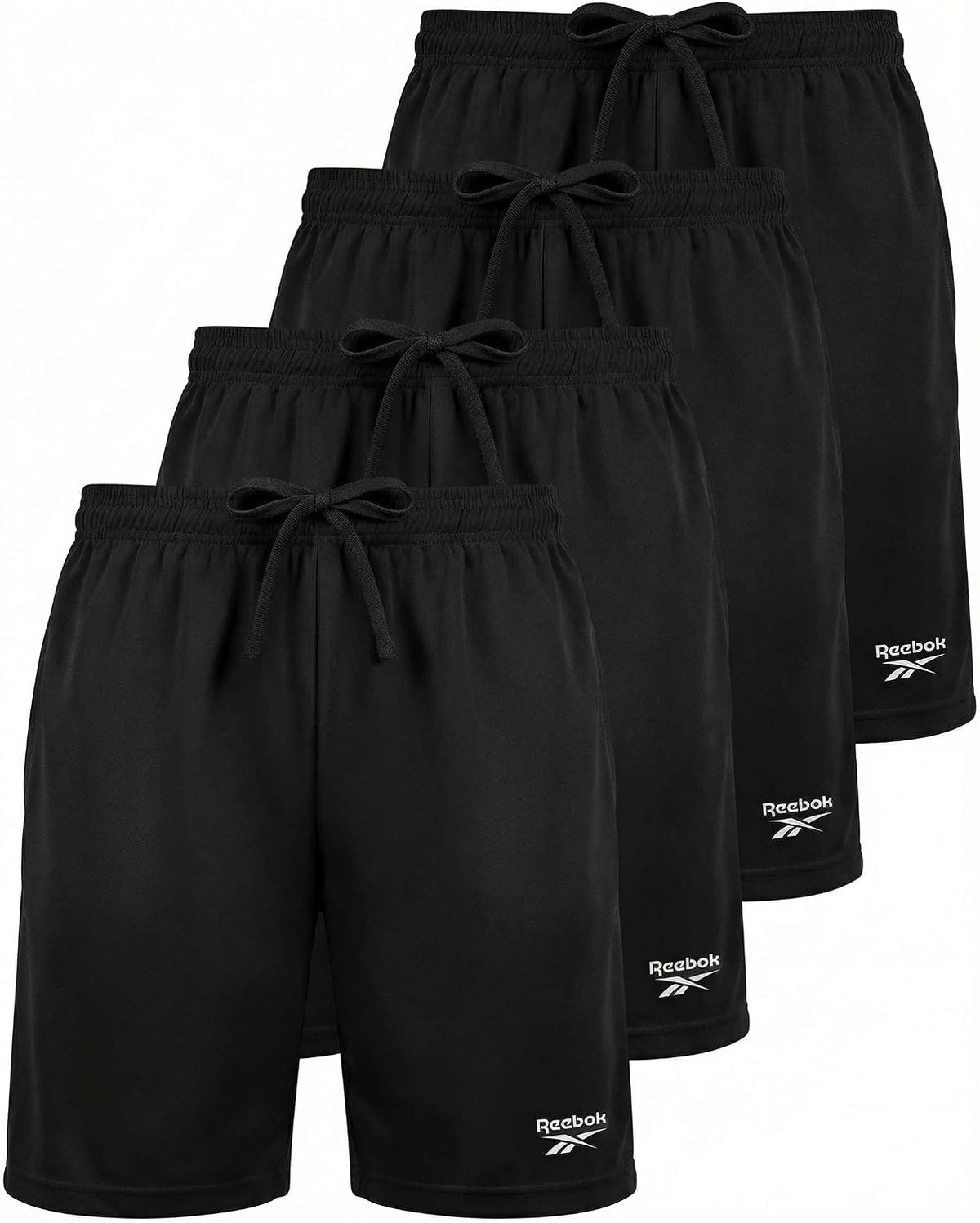 4 Pack Boys' Dry Fit Athletic Shorts Teens Kids Running Gym Pockets | Available In US Sizes 6 To 16, Basketball