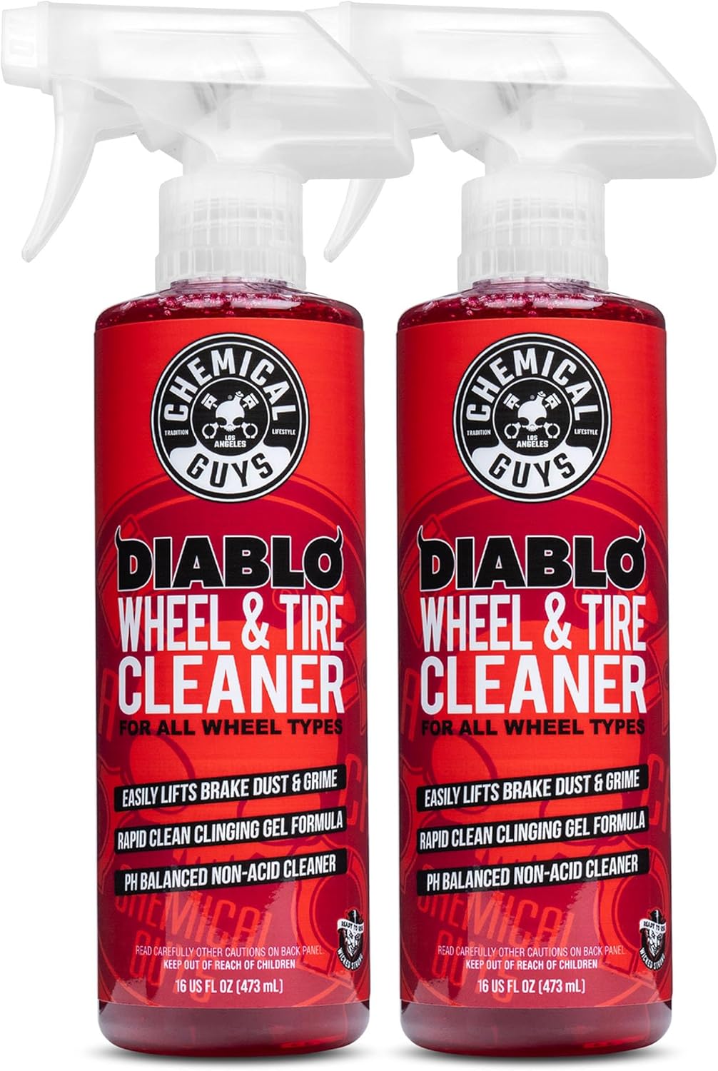 Diablo Brake Dust & Wheel Cleaner Spray for Rims, 2 x 16 oz | pH-balanced spray lifts brake dust and road grime from