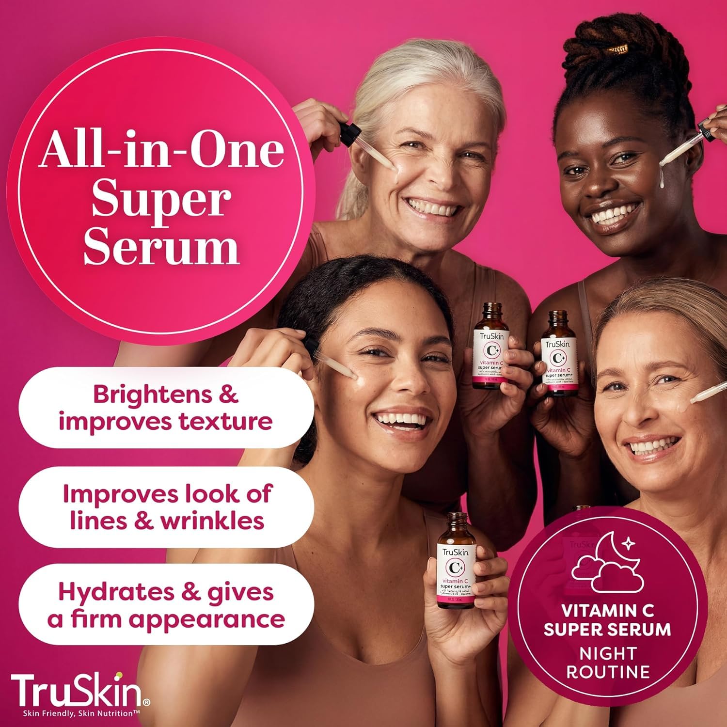 Vitamin C Super Serum for Face, 5 Skin Benefits, 1 fl oz | Vitamin C, Retinol, Niacinamide, Hyaluronic Acid and